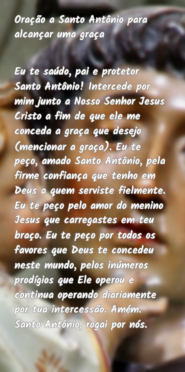 Oração a Santo Antônio para alcançar uma graça