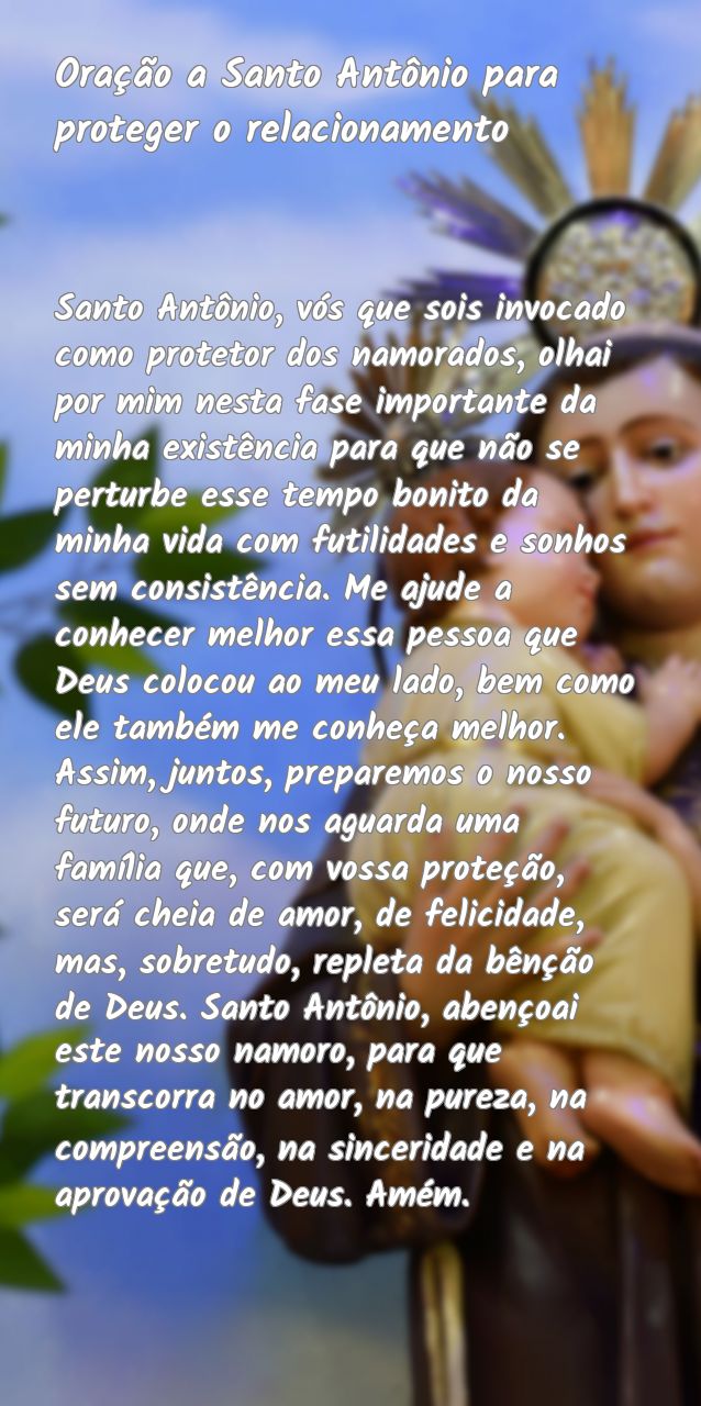 Oração a Santo Antônio para proteger o relacionamento