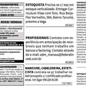 Classificados de emprego