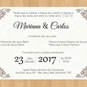 Convite de casamento