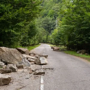 Obstáculo na estrada